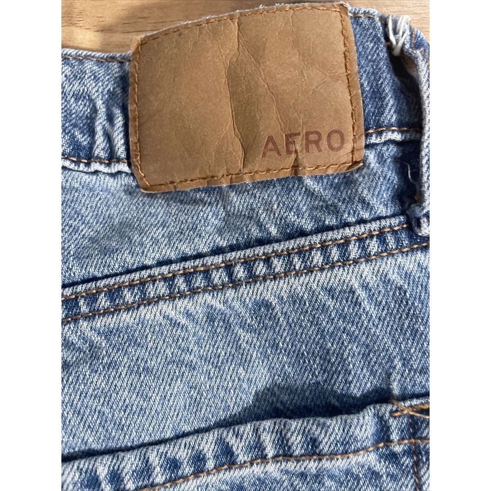 Aeropostale Mom Jeans Women's 6 Blue Distressed High Rise Demin - Picture 7 of 7